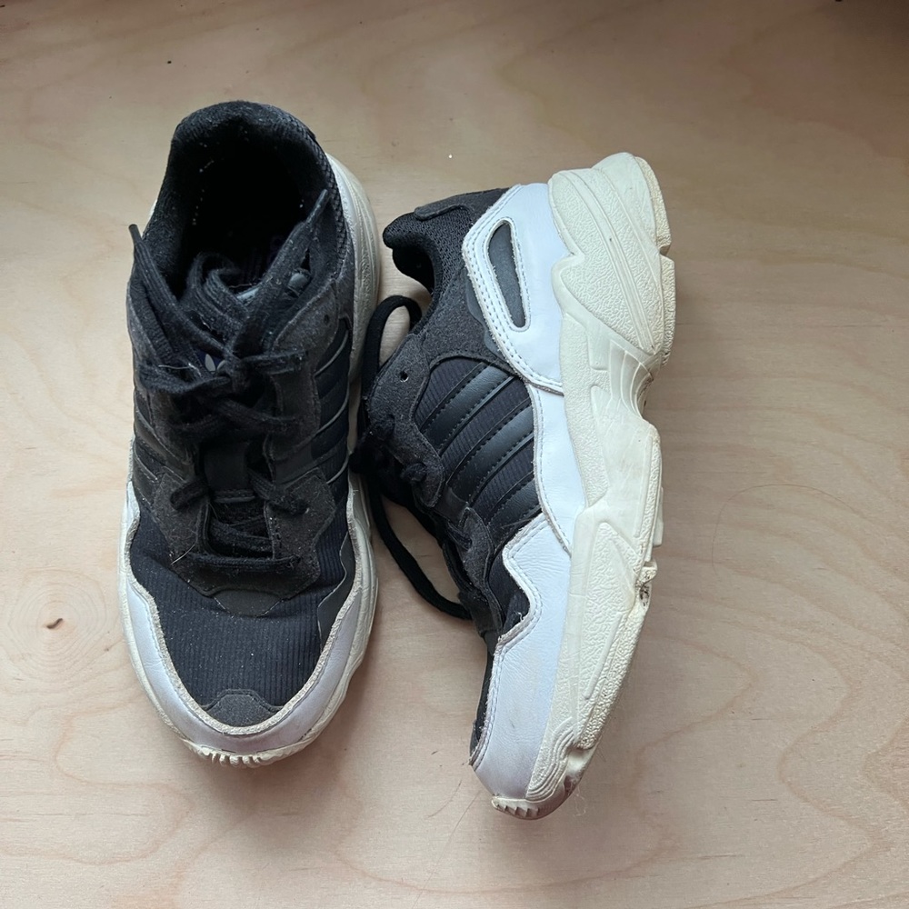 Black chunky adidas sneakers